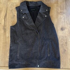Banana Republic gray whool Sleeveless Zip-Up Vest